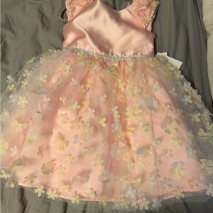 Blueberi Boulevard Pink Floral Kids Dress